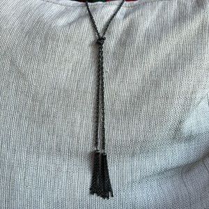 NWT sweetart black long necklace